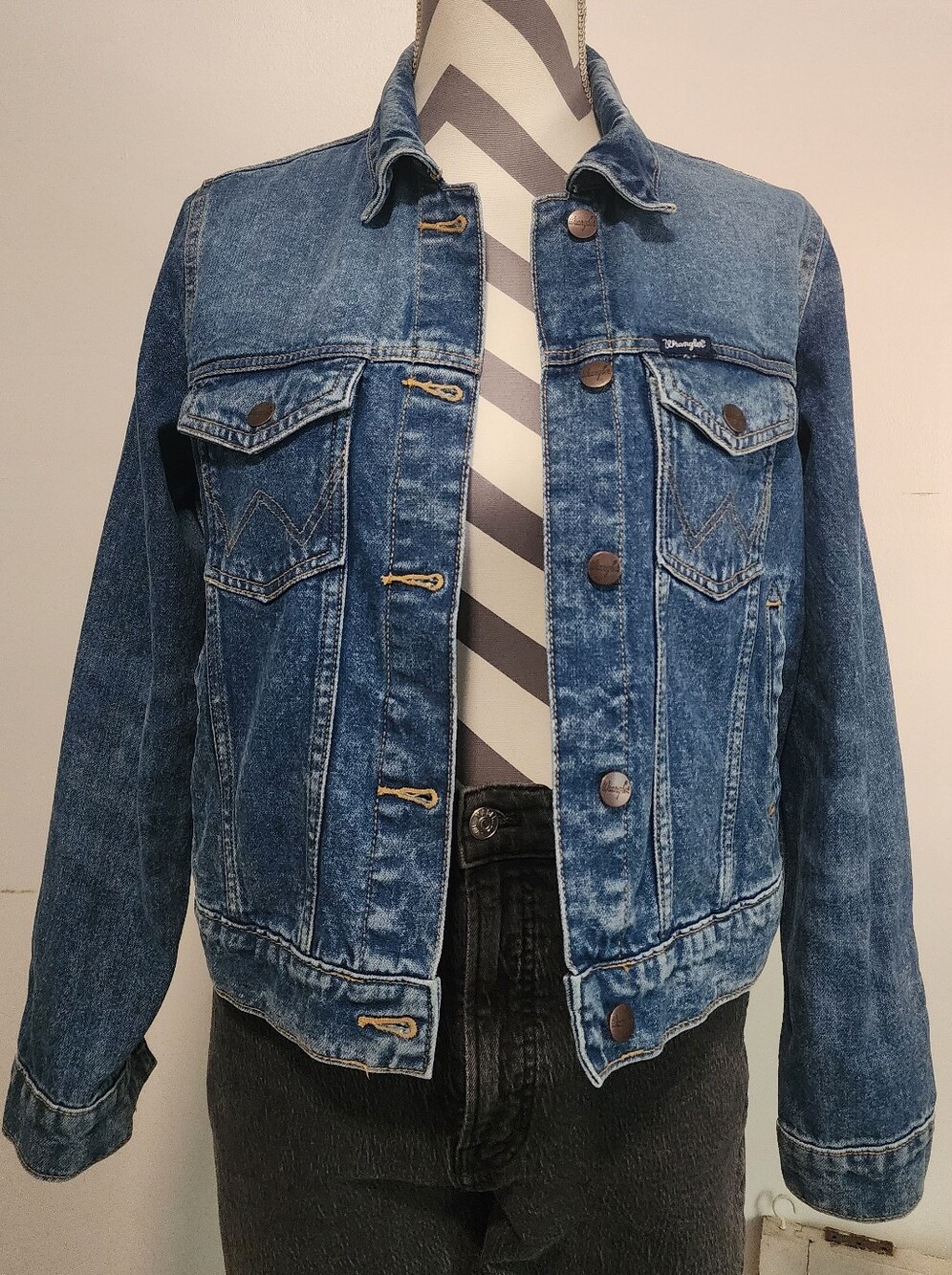 Wrangler Womens Blue Denim Trucker Jacket